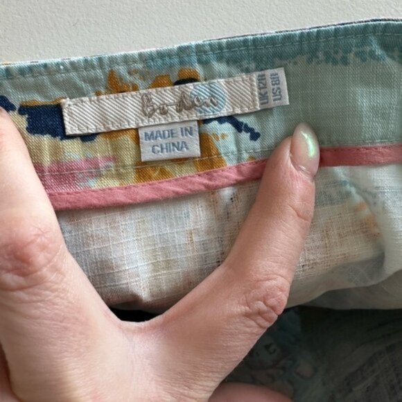 Boden Printed Cotton Midi Skirt 8R – Colorful Summer Vacation Business Casual - Picture 3 of 4